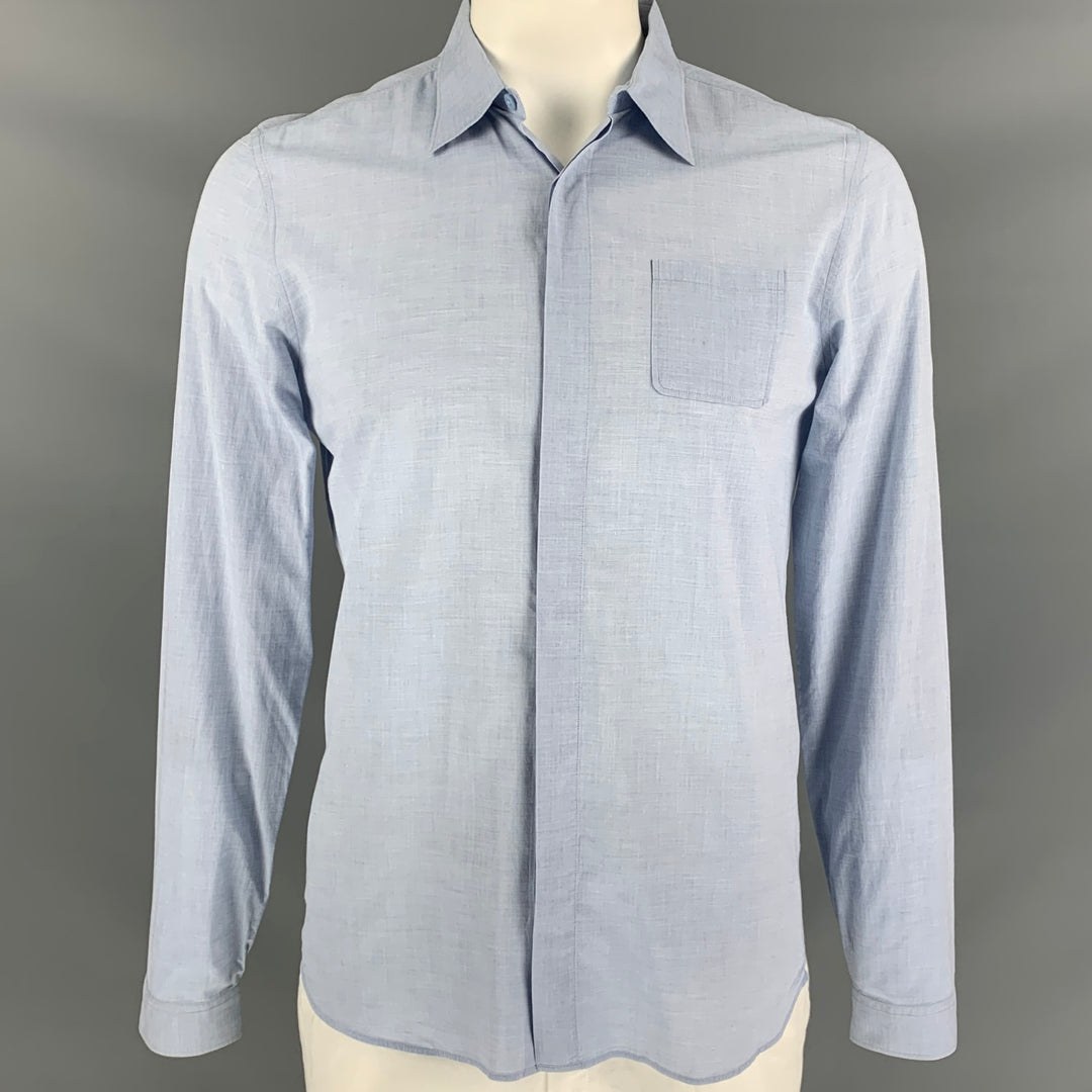 BURBERRY PRORSUM Size L Light Blue Button Up Long Sleeve Shirt