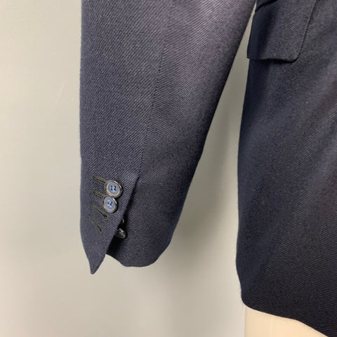 BRIONI Size 38 Navy Cashmere Notch Lapel Custom Sport Coat