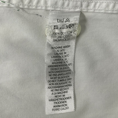 PAUL SMITH Size L Solid Cotton Button Up  White Long Sleeve Shirt