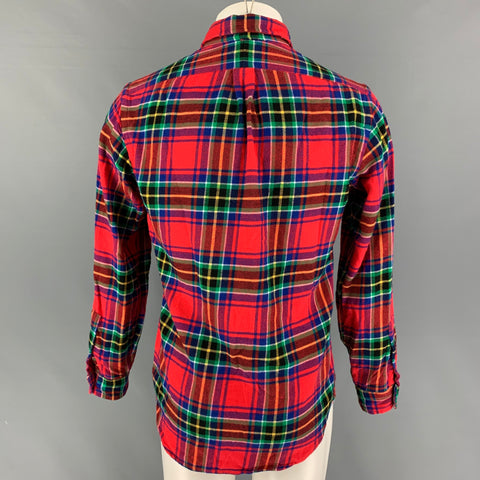 RALPH LAUREN Size S Multi-Color Plaid Cotton Button Up Long Sleeve Shirt