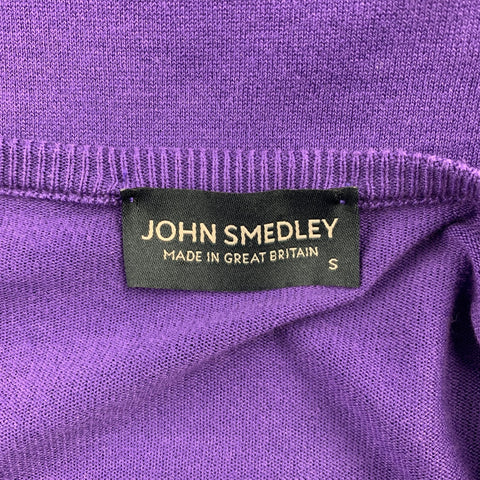 JOHN SMEDLEY Size S Purple Cotton Crew-Neck Pullover Sweater