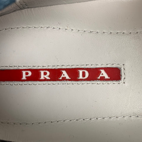 PRADA SPORT Size 9 Blue Grey Two Toned Suede Slip On Loafers