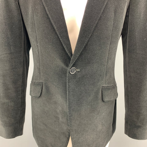 PS by PAUL SMITH Size 40 Black Velvet Peak Lapel Sport Coat