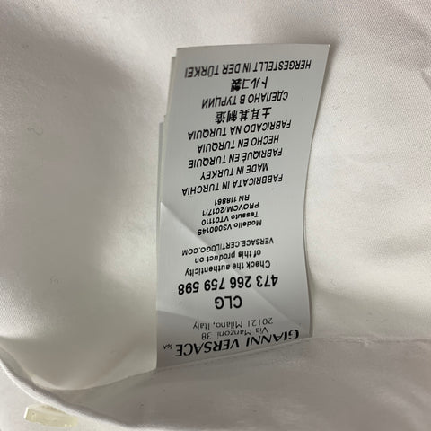 VERSACE COLLECTION Trend Size S White Cotton Button Up Long Sleeve Shirt