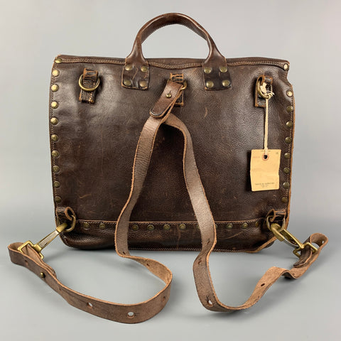 RRL by RALPH LAUREN Limited Edition Brown Studded Leather Bag