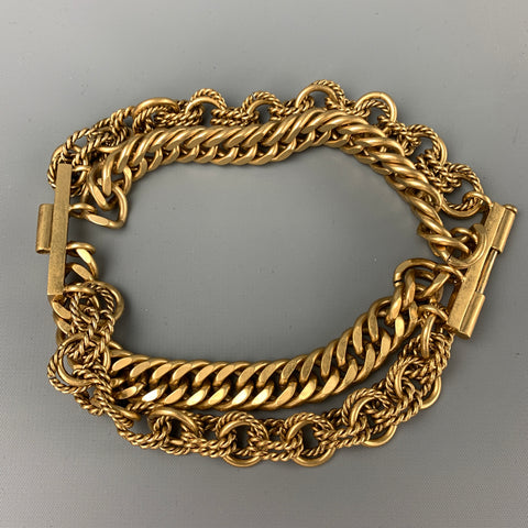 Bracelet à chaîne superposée en métal doré VINTAGE