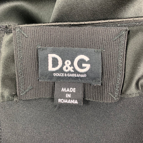 D&amp;G by DOLCE &amp; GABBANA Vestido sin tirantes de mezcla de acetato negro talla 8