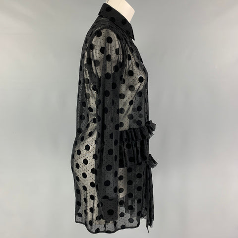 McQ by ALEXANDER MCQUEEN Size 0 Black Dots Shirt Dress