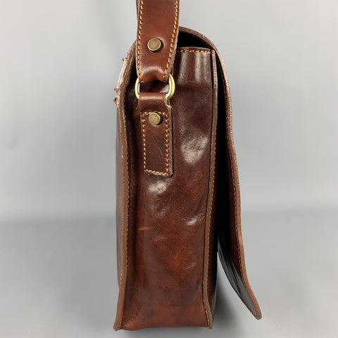 Sac messager en cuir cognac MANUFACTUS