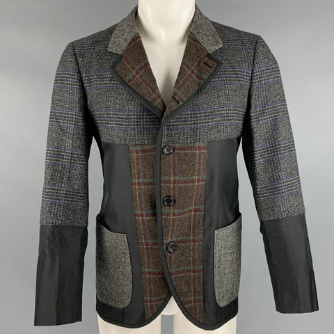 COMME des GARCONS HOMME PLUS Size S Grey Black Brown Sport Coat