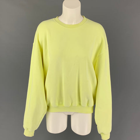 MADHAPPY Size S Yellow Cotton Sweatshirt Casual Top