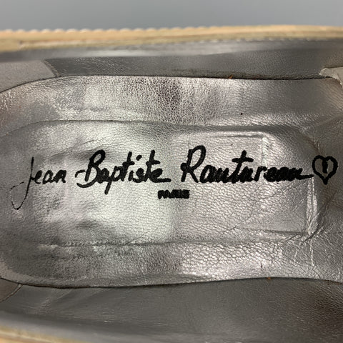 JEAN B. RAUTUREAU Size 10.5 Solid Natural Leather Slip On Loafers