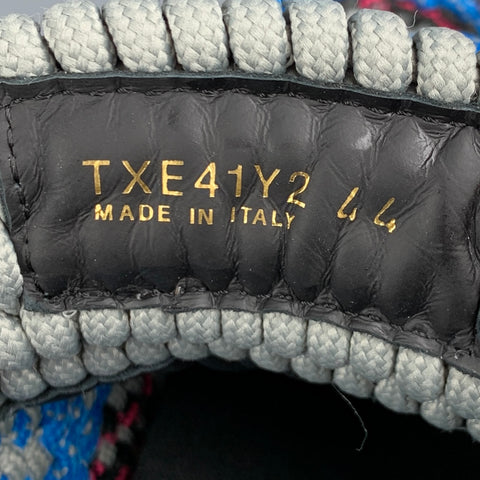 VALENTINO Talla 11 Zapatillas deportivas con cordones tejidas en varios colores morados
