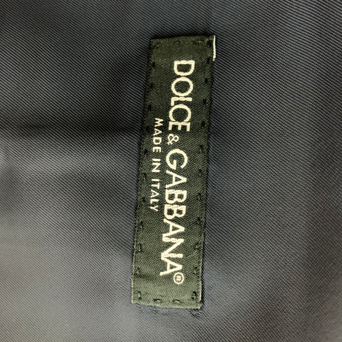 DOLCE & GABBANA  Size 46 Nailhead Wool Buttoned Navy Vest