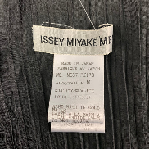 ISSEY MIYAKE Size M Black Pleated Polyester Vest