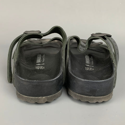 RICK OWENS x BIRKENSTOCK Arizona Size 12 Black Leather Sandals