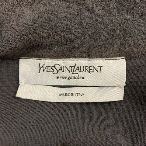 YVES SAINT LAURENT Size M Gray Cotton Nylon Polo