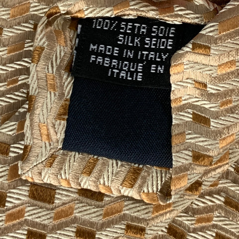 CANALI Tan Taupe Silk Tie