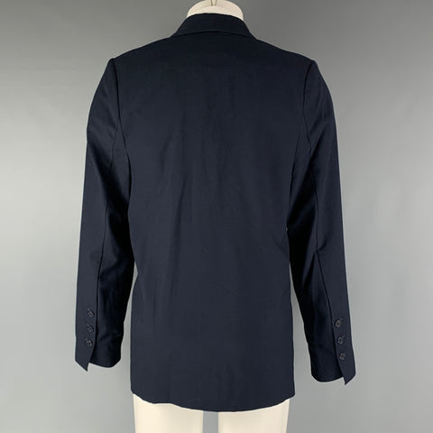 RICHARD TYLER Size 40 Navy Wool Shawl Collar Sport Coat