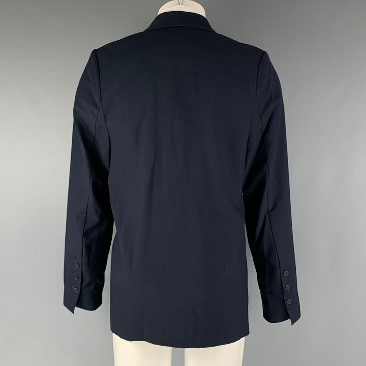RICHARD TYLER Size 40 Navy Wool Shawl Collar Sport Coat