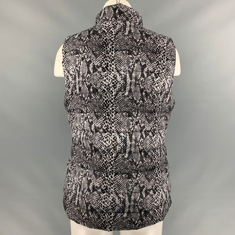 MICHAEL by MICHAEL KORS Size M Black & White Animal Print Polyester Vest