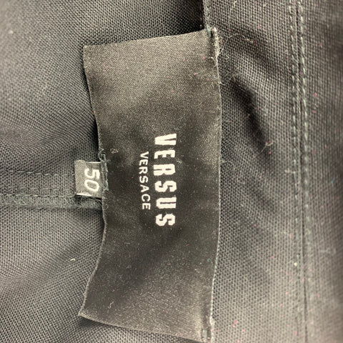VERSUS by GIANNI VERSACE Size M Black Wool Belted Jumpsuit