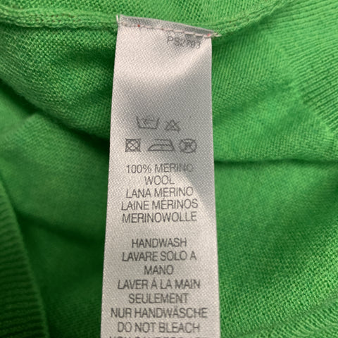 PAUL SMITH Size S Green Merino Wool Crew-Neck Pullover Sweater
