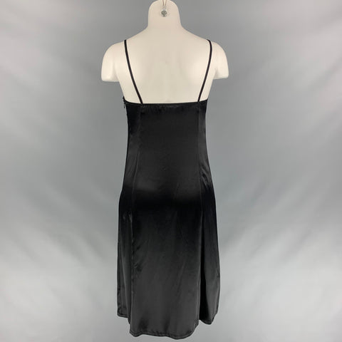 MARC JACOBS Size 0 Black Acetate / Viscose Solid Dress