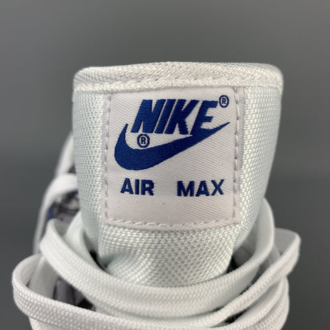Zapatillas de deporte con cordones de cuero blanco y azul con estampado NIKE talla 11.5