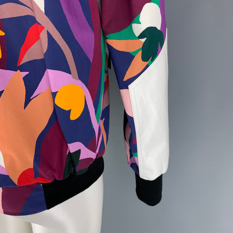 PRABAL GURUNG Size XS Multi-Color Cotton Blend Bomber Jacket
