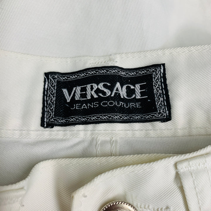 VERSACE JEANS COUTURE Size 30 White Denim 5 Pocket Jeans