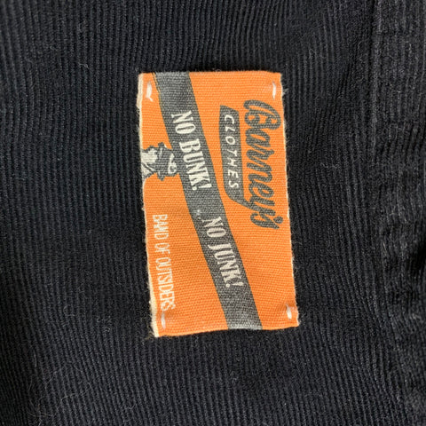 BAND OF OUTSIDERS Size L Black Thin Wale Corduroy Cotton Button Down Long Sleeve Shirt