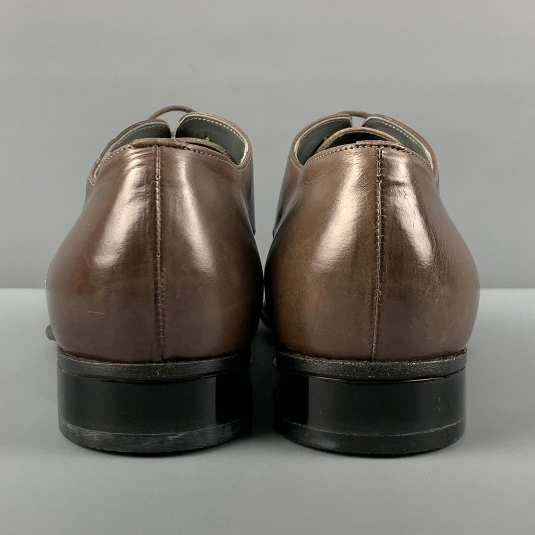 VIKTOR & ROLF Size 10 Taupe Leather Lace Up Shoes