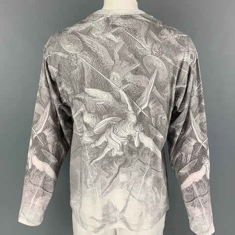 STAMPD Sudadera Cuello Redondo Algodón Estampado Blanco Gris Talla L