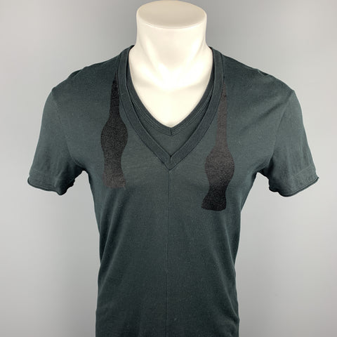 NEIL BARRETT Talla M Camiseta de algodón negra