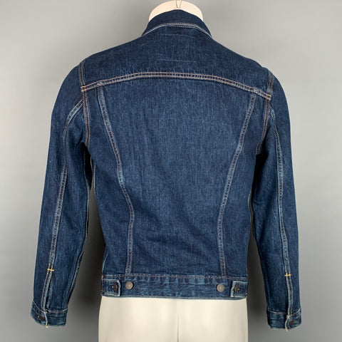 LEVI STRAUSS Premium Size S Dark Wash Blue Denim Trucker Jacket