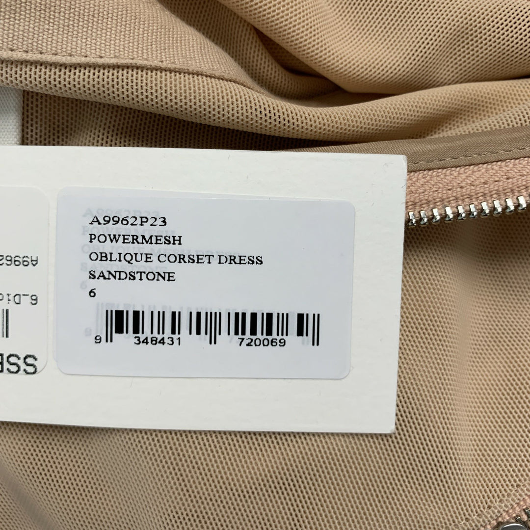 DION LEE Size 2 Nude Polyamide Eastane Body-Con Mini Dress