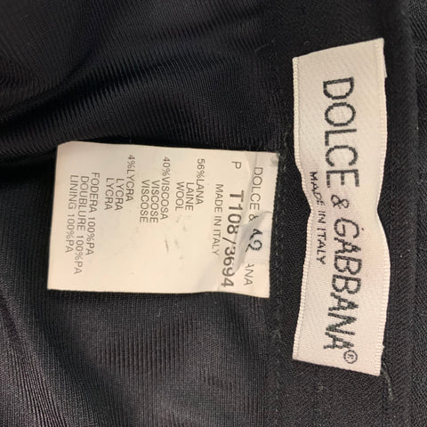 DOLCE & GABBANA Size 6 Black Wool Blend Pencil Skirt