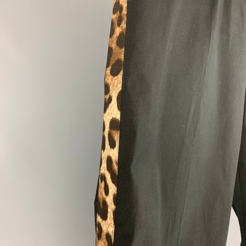 DOLCE & GABBANA Size 32 Black Cotton Zip Fly Dress Pants