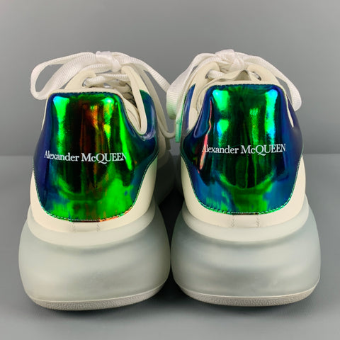 ALEXANDER MCQUEEN Size 11 White Green Sneakers