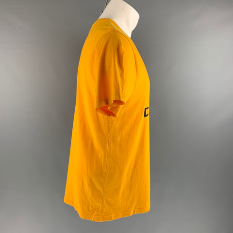 CONTINENTAL Size M Orange Navy Graphic Cotton Short Sleeve T-shirt
