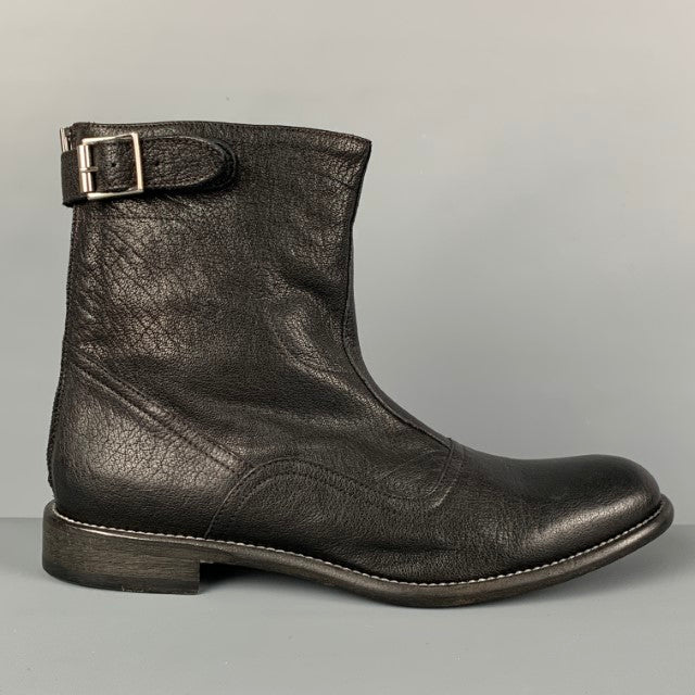 PAUL SMITH Talla 8 Botines de cuero negro