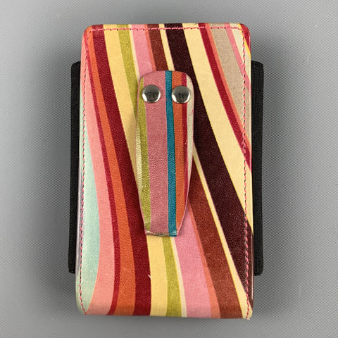 PAUL SMITH Multi-Color Leather Phone Case