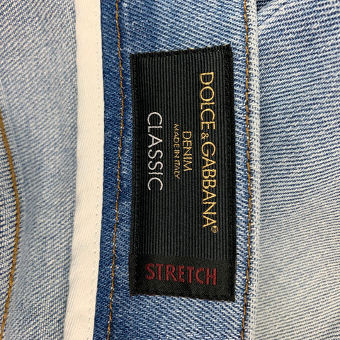 DOLCE & GABBANA Stretch Size 36 Blue Wash Denim Zip Fly Jeans