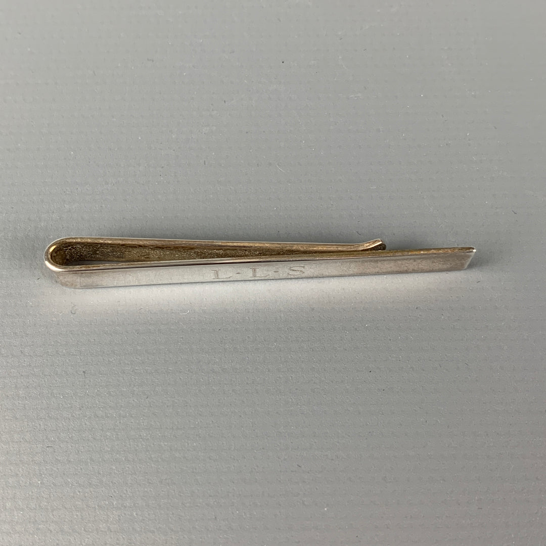 Vintage TIFFANY & CO Engraved Sterling Silver Tie Bar