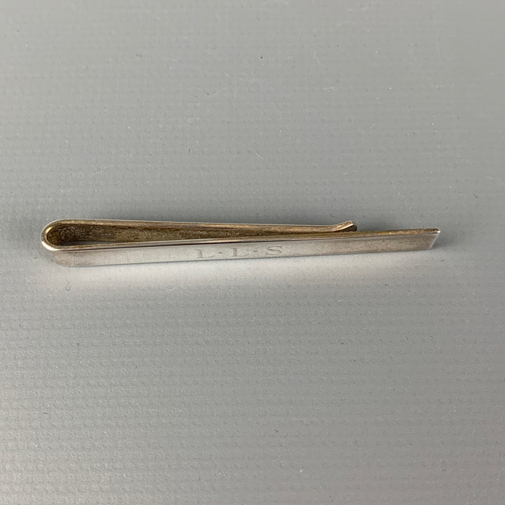 Vintage TIFFANY & CO Engraved Sterling Silver Tie Bar