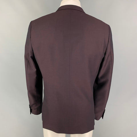 THE KOOPLES Size 42 Purple Wool Peak Lapel Sport Coat
