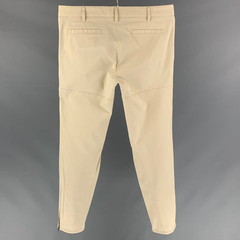 GUCCI Size 32 Cream Zippers Detail Casual Pants