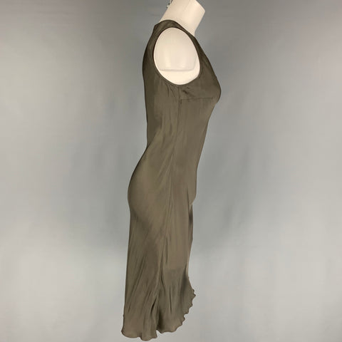 DRIES VAN NOTEN Robe slip grise à col en V taille 4