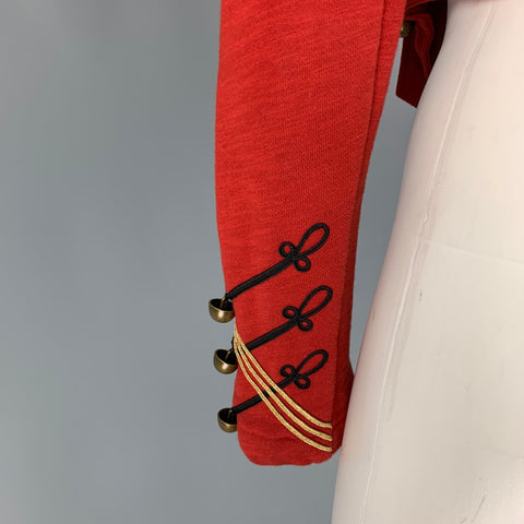 DENIM & SUPPLY by RALPH LAUREN Size M Red Black Cotton Military Jacket